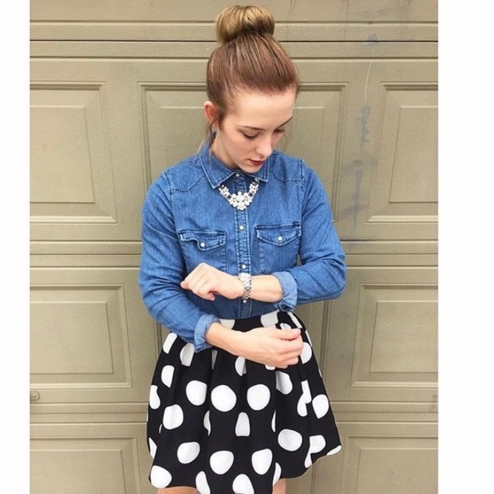 Polka dot skirt